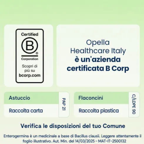 Enterogermina 4 Miliardi - Equilibrio della flora batterica intestinale - 10 flaconcini