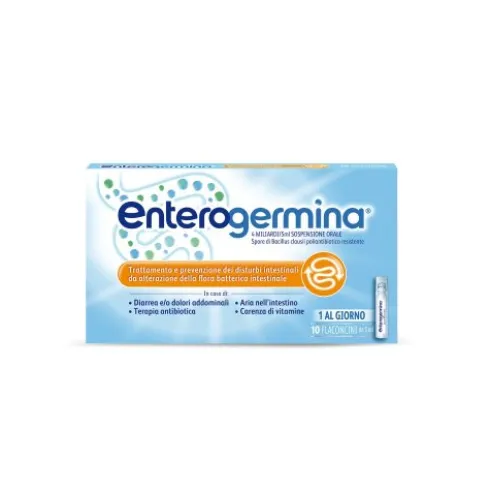 Enterogermina 4 Miliardi - Equilibrio della flora batterica intestinale - 10 flaconcini