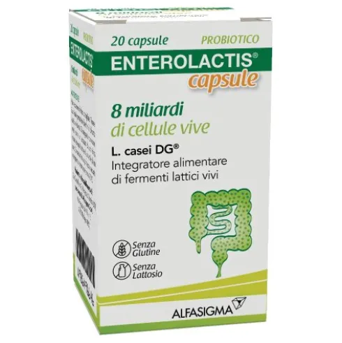 Enterolactis - Integratore a base di fermenti lattici vivi - 20 capsule