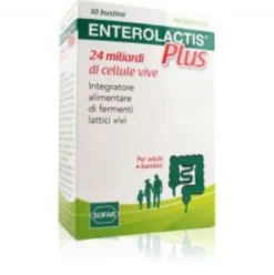 ENTEROLACTIS Plus - Integratore a base di fermenti lattici vivi - 10 bustine