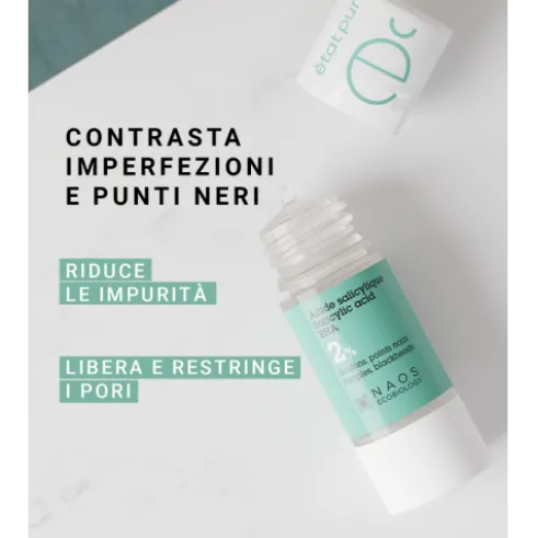 Etat Pur Acido Salicilico BHA 2% - Attivo puro per imperfezioni e punti neri - 15 ml