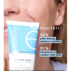 Etat Pur Crema Idratante Leggera - Crema viso idratante per pelle da normale a mista - 50 ml