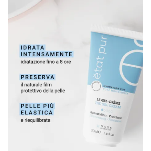 Etat Pur Gel Crema Idratante - Crema viso idratante per pelle da mista a grassa - 50 ml