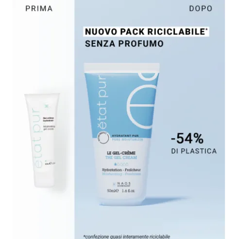 Etat Pur Gel Crema Idratante - Crema viso idratante per pelle da mista a grassa - 50 ml