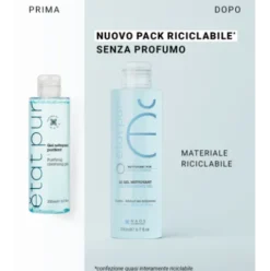 Etat Pur Gel Detergente Viso - Detergente purificante anti-lucidità - 200 ml