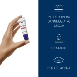 Eucerin Aquaphor SOS Riparatore Labbra - Balsamo protettivo per labbra secche e screpolate - 10 ml