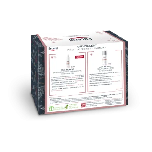 Eucerin Cofanetto di Natale Anti-Pigment - Siero illuminante anti macchie 30 ml + Crema viso da giorno SPF30 50 ml