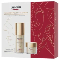 Eucerin Cofanetto di Natale 2024 Hyaluron Filler + Elasticity - Crema giorno SPF15 20 ml + Siero viso 3D 30 ml