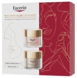 Eucerin Cofanetto di Natale 2024 Hyaluron FIller + Elasticity - Crema giorno rosé SPF30 50 ml + Crema notte 50 ml