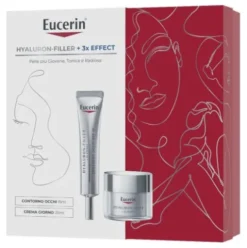 Eucerin Cofanetto di Natale 2024 Hyaluron Filler + 3x Effect - Crema giorno SPF30 20 ml + Contorno occhi SPF15 15 ml