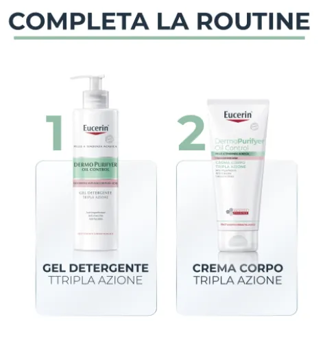 Eucerin Dermopurifyer Oil Control Crema Corpo - Crema anti-macchie post acne - 200 ml
