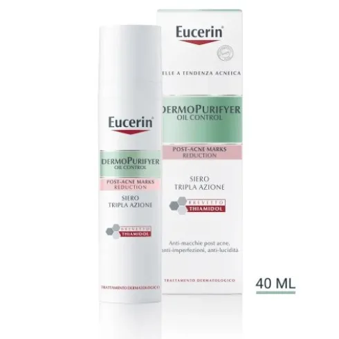 Eucerin Dermopurifyer Siero Tripla Azione - Siero anti macchie da acne, anti imperfezioni ed anti lucidità - 40 ml