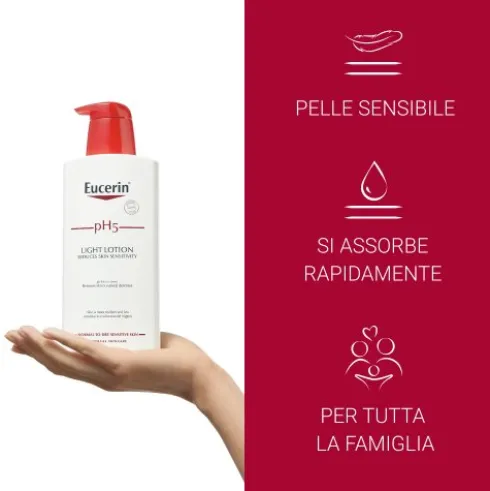 Eucerin pH5 Emulsione Idratante Extra Leggera - Crema corpo idratante per pelle secca e sensibile - 400 ml