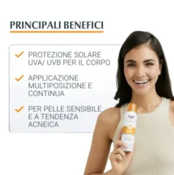 Eucerin Sun Spray Corpo Trasparente Dry Touch SPF30 - Spray solare corpo trasparente - 200 ml