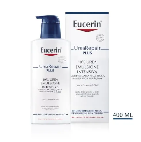 Eucerin UreaRepair Emulsione Intensiva con Urea al 10% - Crema per pelle estremamente secca, desquamata e con prurito - 400 ml