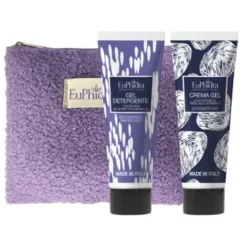Euphidra Cofanetto di Natale Ballare Sotto Pioggia - Gel detergente viso 30 ml + Crema gel viso 30 ml + Beauty pochette