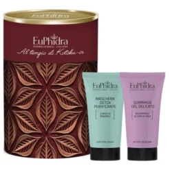 Euphidra Cofanetto di Natale Al tempio di Kotoku-in - Kit Viso Purificazione - Gommage delicato + Maschera purificante