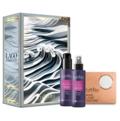 Euphidra Cofanetto di Natale Lago D'argento - Detergente viso 3 ceramidi 100 ml + Tonico viso idratante 100 ml + Panno ecologico