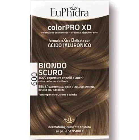 Euphidra ColorPRO XD Colorazione Permanente Tinta Numero 600 - Tinta capelli colore biondo scuro