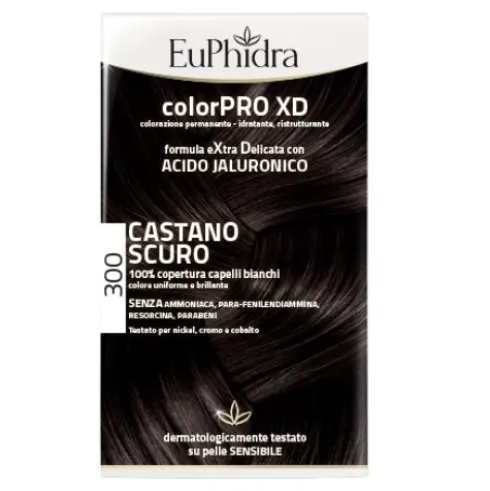 Euphidra ColorPRO XD Colorazione Permanente Tinta Numero 300 - Tinta capelli colore castano scuro