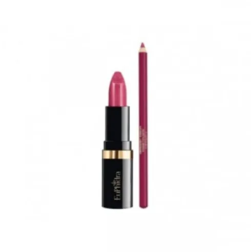 Euphidra Rossetto Metalmat RZ41 + Mini Matita Labbra LB08 - Rossetto e matita labbra effetto opacizzante