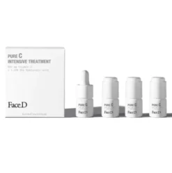 FaceD Pure C Booster Illuminante Viso - Trattamento antietà a base di vitamina C - 4 flaconi