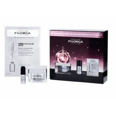 Filorga Cofanetto di Natale 2025 Ncef-Revitalize - Crema 50 ml + siero 5 ml + Sheet mask
