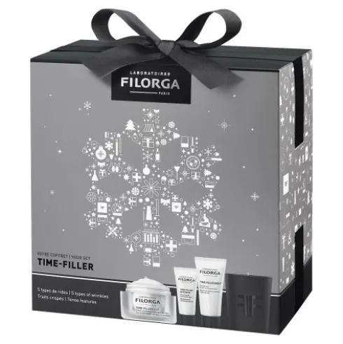 Filorga Cofanetto Time Filler - Time Filler 5 XP crema giorno + Time Filler Intensive siero + Time Filler crema notte + Candela profumata