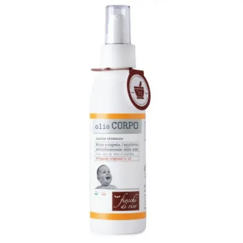 Fiocchi Di Riso Olio Corpo Idratante per Neonato Dermatologicamente Testato 140ml