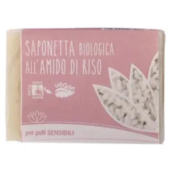 Fior Di Loto Saponetta Amido Riso Bio Pelli Sensibili 100g