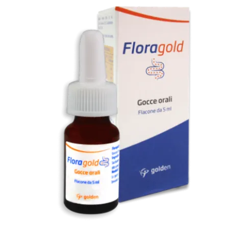 Floragold - Integratore per l'equilibrio della flora batterica intestinale - Gocce - 5 ml