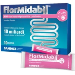 FlorMidabil Kids - Integratore per bambini con fermenti lattici vivi - 10 bustine