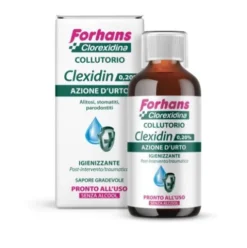 Forhans Clexidin Collutorio con Clorexidina 0,20% senza alcool - Ad azione urto - 200 ml