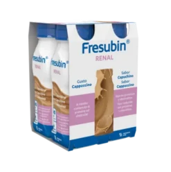 Fresubin Renal Cappuccino - Supplemento nutrizionale per pazienti con malnutrizione e malattia cronica renale - 4 flaconi da 200 ml ciascuno