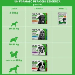 Frontline Combo Cani da 2 a 10 Kg - Pipette antiparassitarie Contro Pulci, Zecche E Pidocchi - 3 Pipette monodose