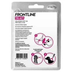 Frontline Tri-Act Cani da 2 a 5 kg - Pipette antiparassitarie Contro Parassiti Esterni E Insetti Volanti - 1 pipetta monodose