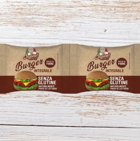 Gaia Pane Hamburger Integrale Senza Glutine Inglese Morbido 80g