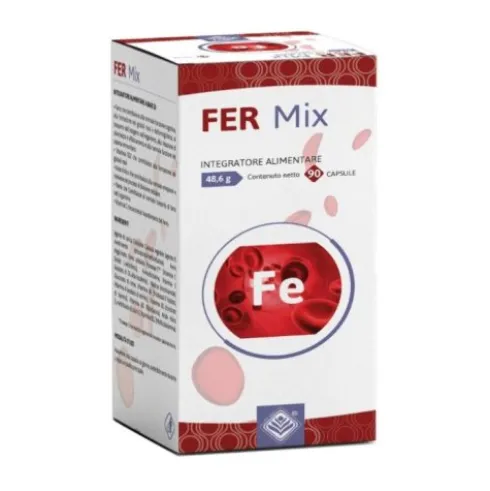 Gheos Fer Mix Integratore per Assorbimento Ferro e Energia - 90 Capsule