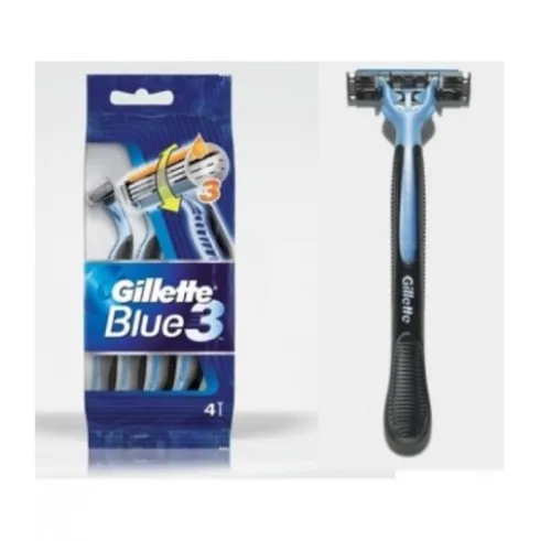 Gillette Blue 3 Rasoio Usa e Getta 4 Pezzi