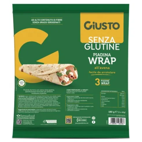 GIUSTO S/G Wrap Avena 3x60g