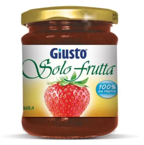 Giusto Solo Frutta Marmellata di Fragole Senza Glutine Vaso 284 g