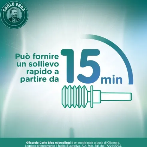 Glicerolo Carlo Erba Microclismi Adulti - Contro la stitichezza occasionale - 6 contenitori