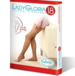 Gloria LadyGloria 18 Autoreggente Punta Aperta Daino Taglia 5