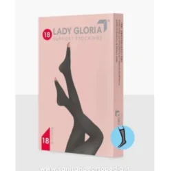 Gloria Ladygloria Gambaletto Punta Aperta Nero Taglia 2, 18 mmHg