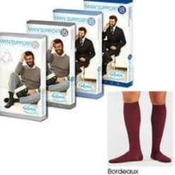 Gloria Man'Support Gambaletto in Cotone Bordeaux Taglia 5