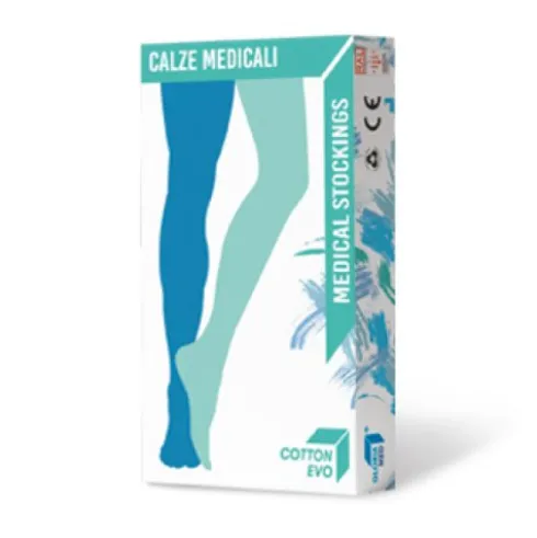GloriaMed Cotton 162 Evo Calza Mezza Coscia Autoreggente Beige L Lungo