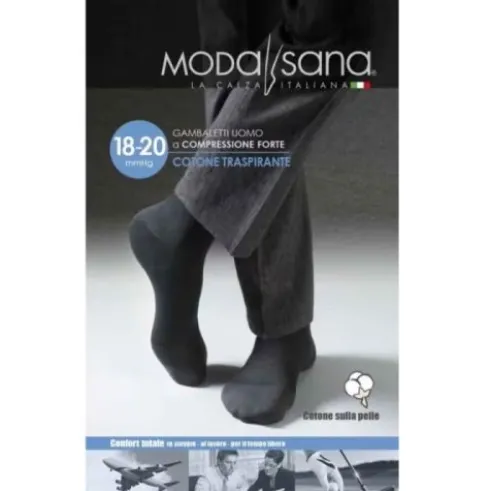 Gloria Modasana Gambaletto 18/20 mmHg Cotone Antracite Taglia L