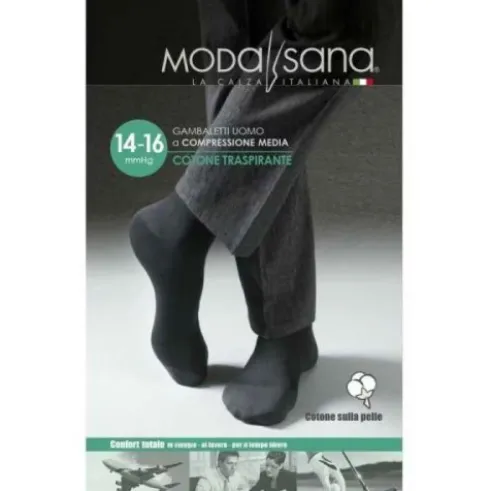 Gloria Modasana Gambaletto 14 mmHg Cotone Antracite Taglia L
