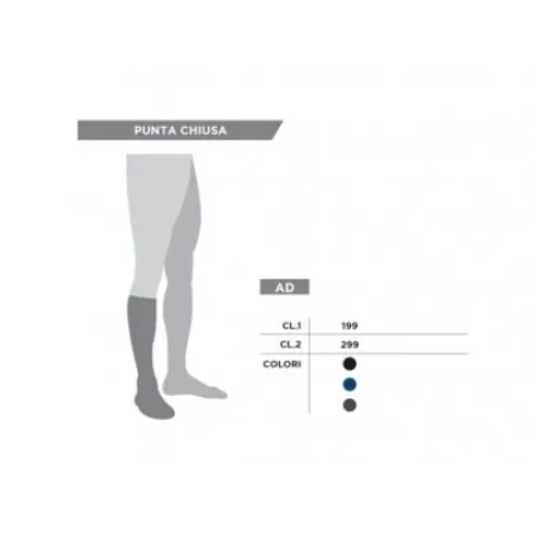 Gloria Modasana Gambaletto 18/20 mmHg Cotone Nero Taglia M