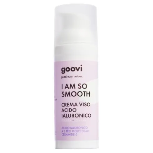 Goovi I'am So Smooth Crema Viso Acido Ialuronico - Crema idratante e levigante - 50 ml